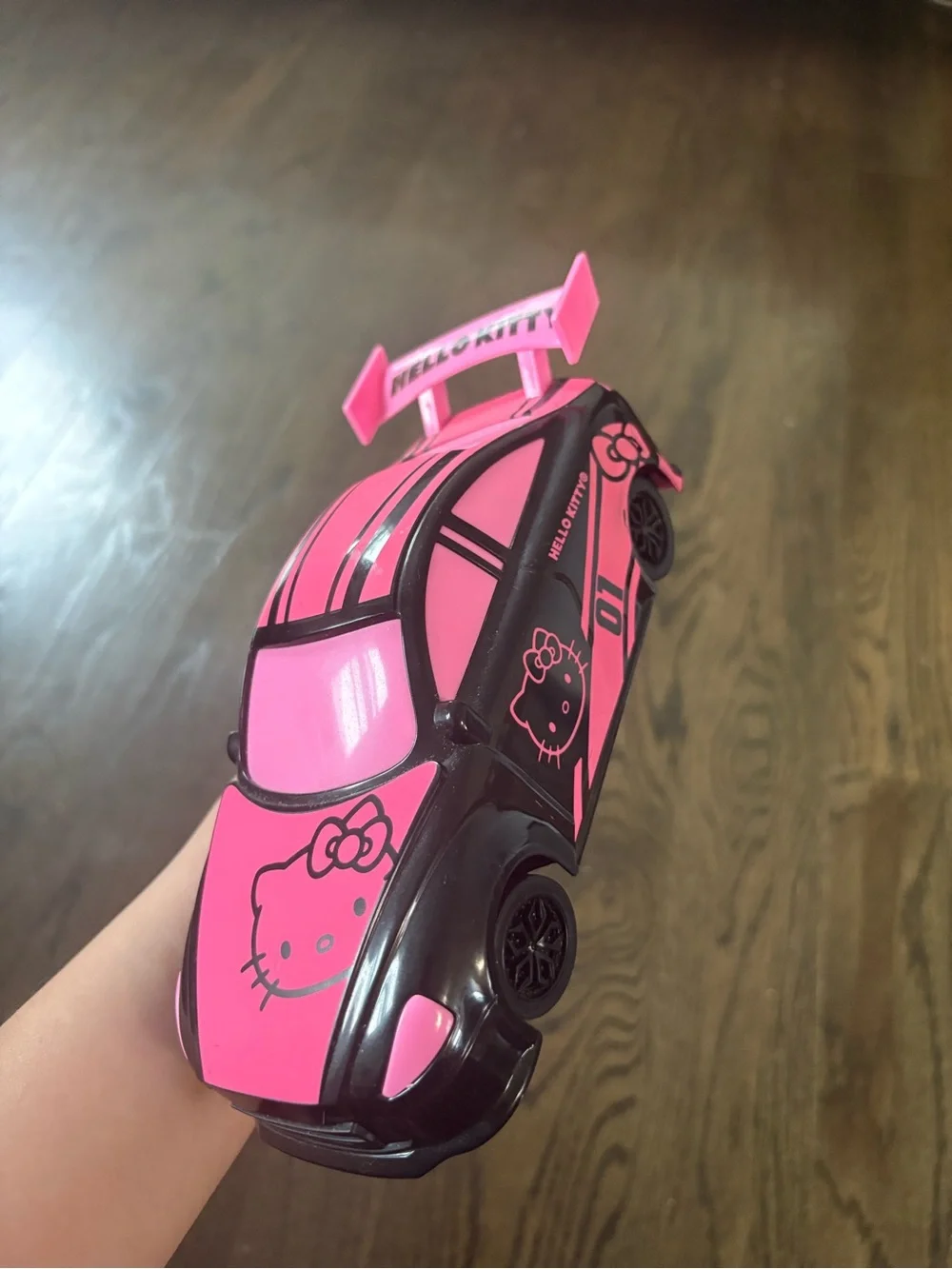 Hello Kitty Pink and Black Racing Car Toy